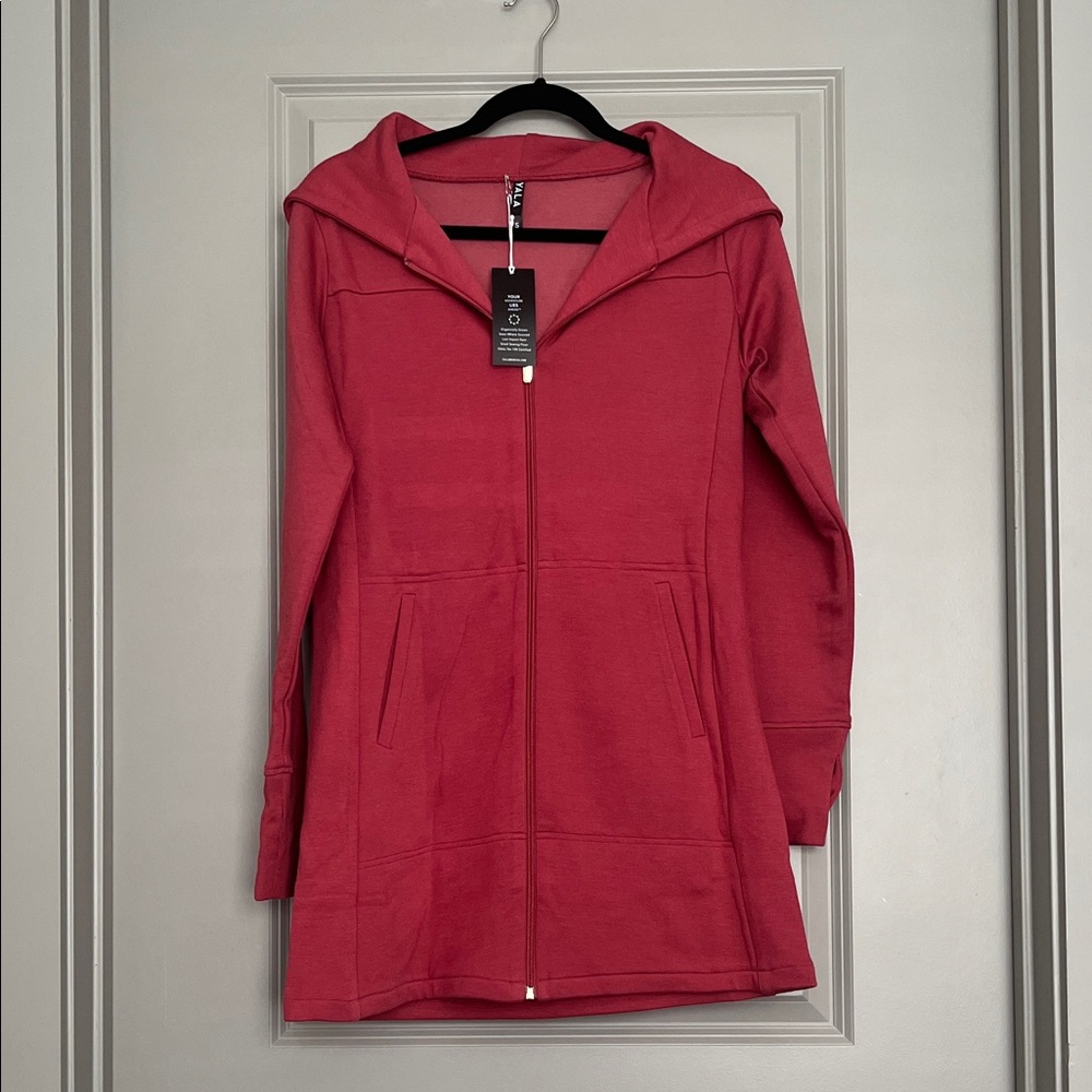 Yala Red Hooded Jacket Organic Cotton